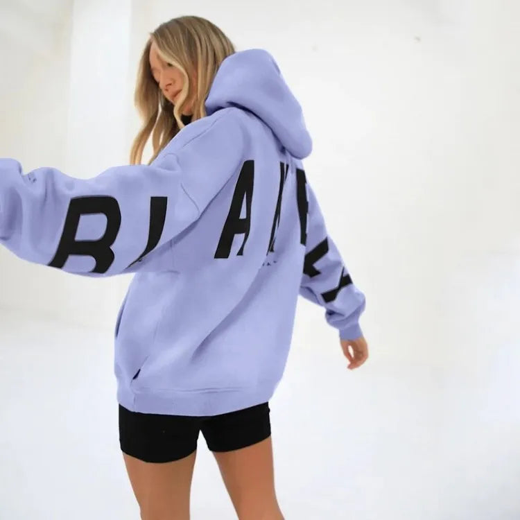 Women’s Printed Pullover Hoodie – Cozy Long Sleeve Sweatshirt