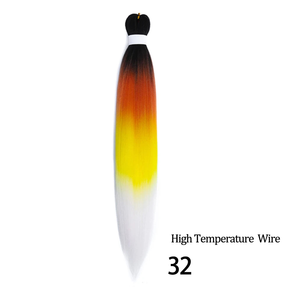 Chorliss Pre-Stretched Jumbo Braids — 24"/26" Synthetic Yaki Ombre (80–90 g, 105 Colors)