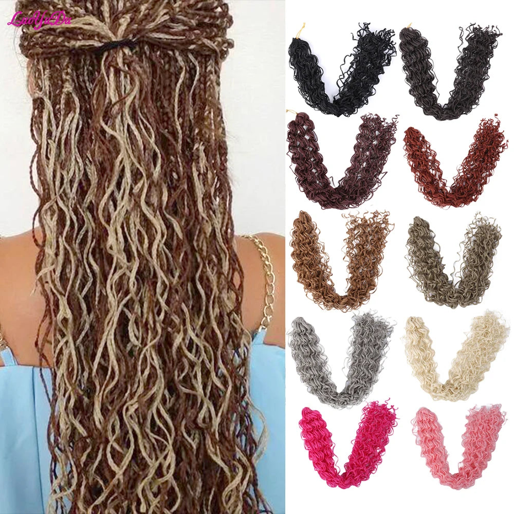 Zizi Braids Crochet Box Braids Twist Synthetic Braiding Hair Extensions 20-25 roots/Pack Pink White Purple Bug Gray 613 Luoyudu