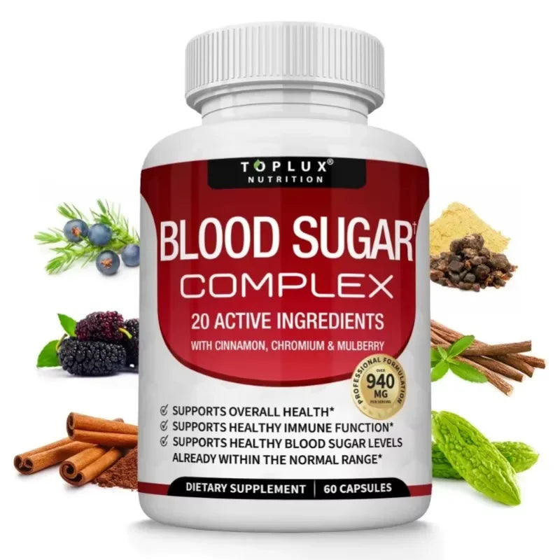 Taoters Blood Sugar Complex — Vitamin C & E with Chromium, ALA & Botanicals (60 Capsules)