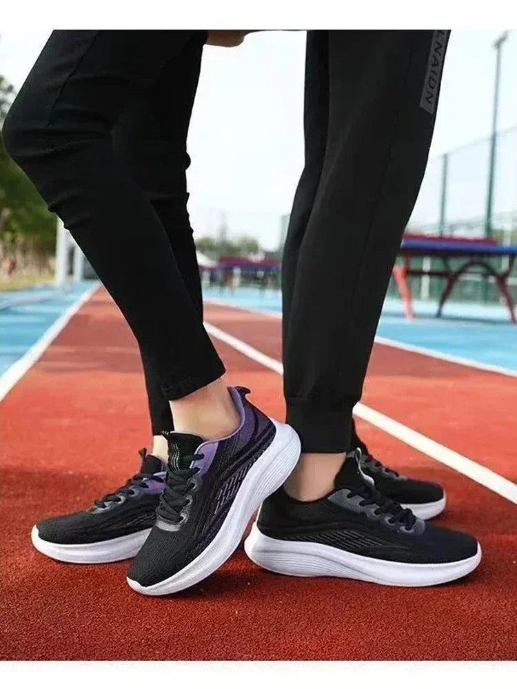 2025 Women’s Casual Mesh Running Shoes — Anti-Slip, Breathable, Elastic Slip-On | Summer Fashion & Couple Style