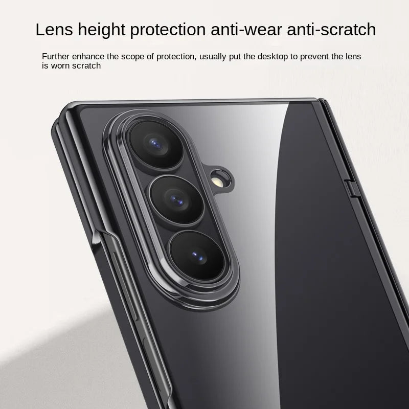 For Samsung Galaxy Z Fold 7 electroplated magnetic case with integrated tempered glass front film anti-fingerprint phone case