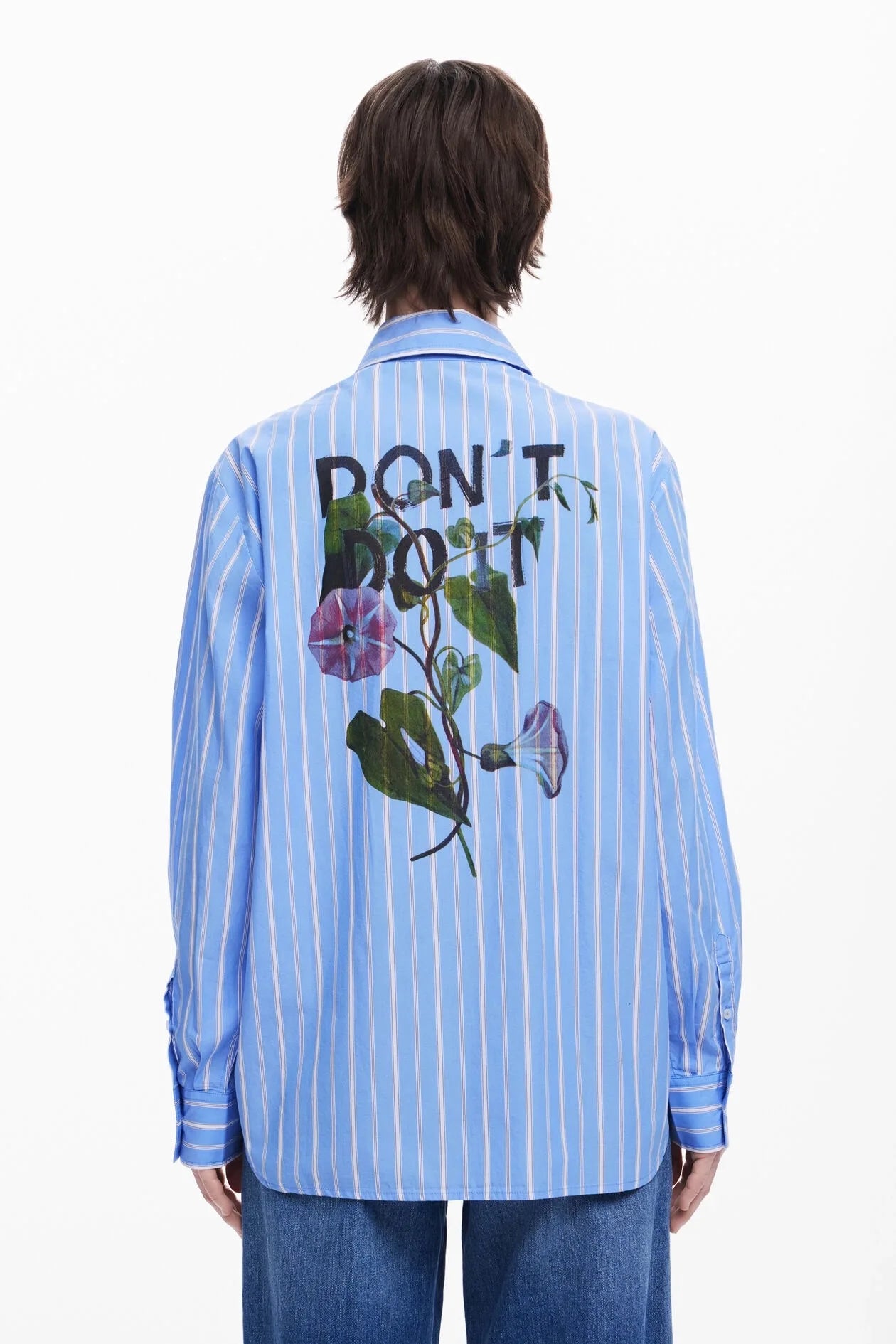 Women’s Square-Neck Striped Shirt — Long Sleeve, Loose Fit (2025 New)