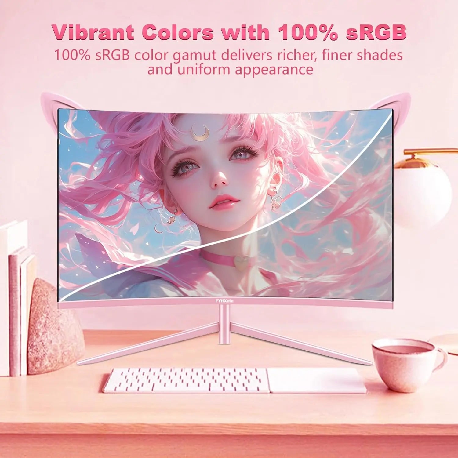 27" Curved Pink QHD Gaming Monitor — 165Hz | 1ms GTG | HDR10