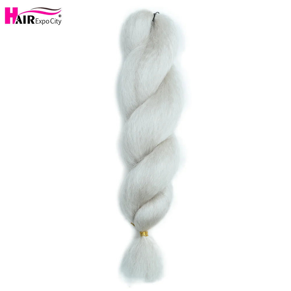 Vixen kanekalon Braids Hair 22 inch Synthetic Jumbo Braids Low Temperature Afro Fluffy Kinky Straight Crochet Hair Extensions