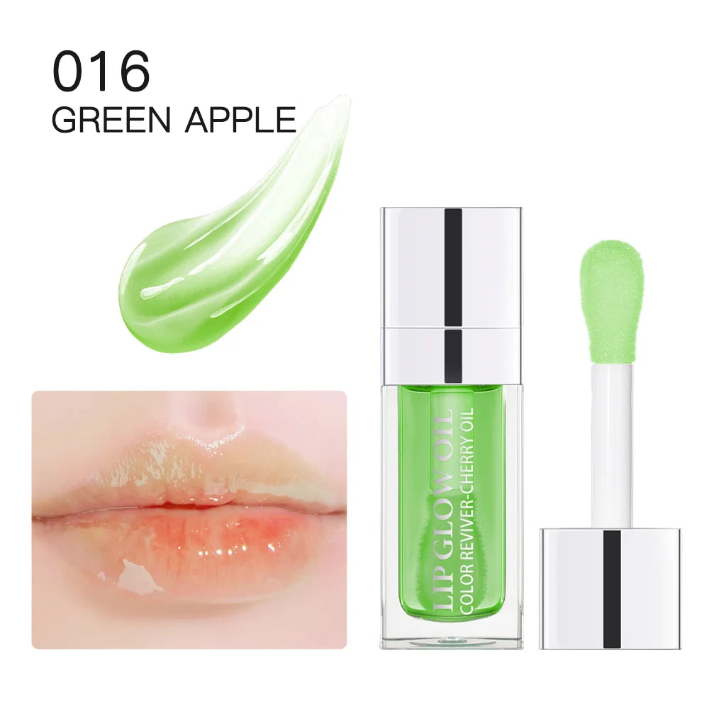 Crystal Jelly Moisturizing Lip Oil Plumping Lip Gloss Makeup Sexy Plump Lip Glow Oil Tinted Lip Plumper