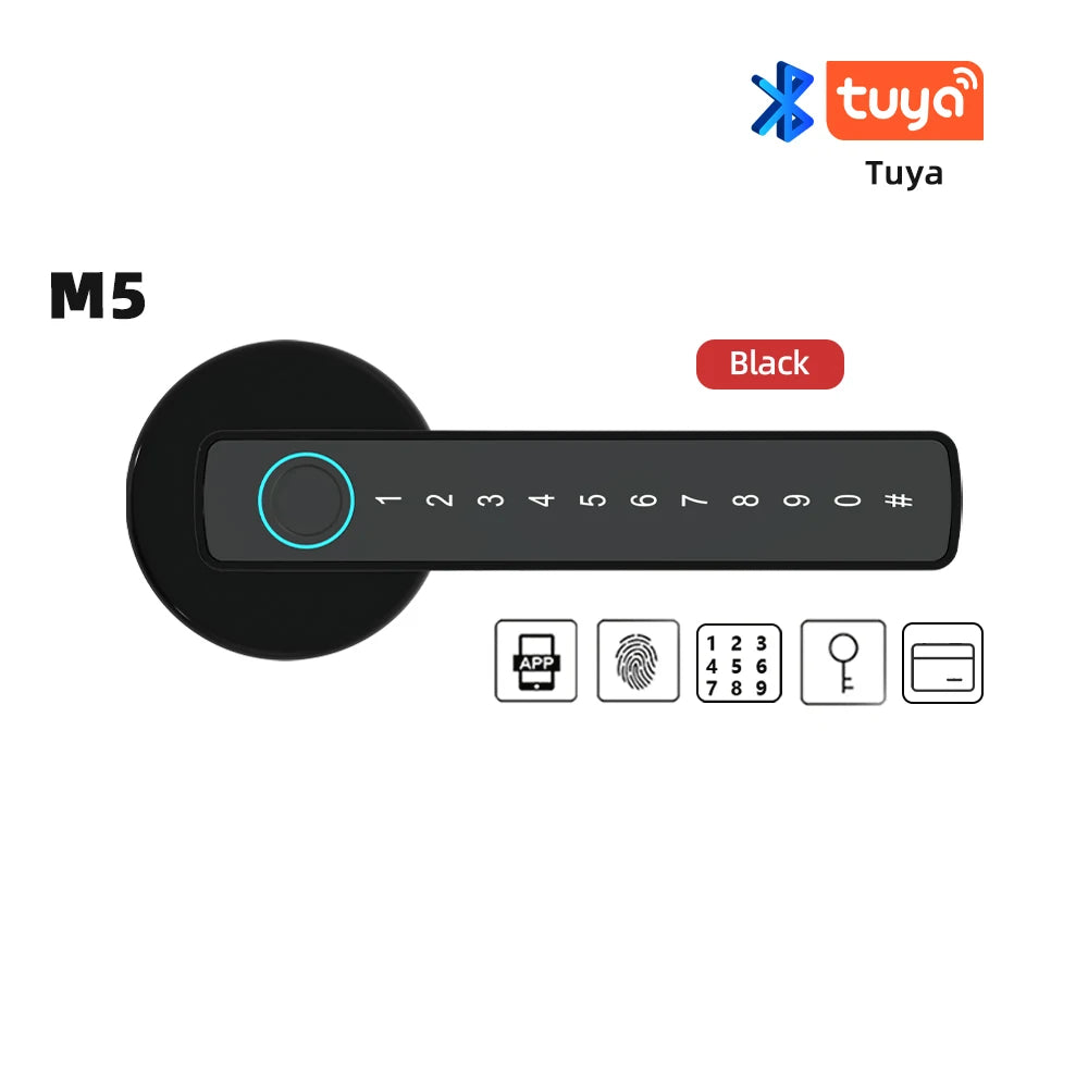 RAYKUBE M5 — Tuya Bluetooth Smart Fingerprint Door Lock (US Free Delivery)