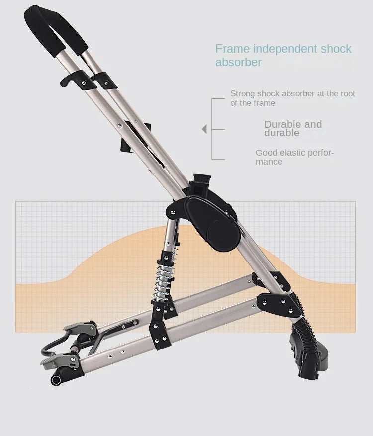 Warm House Portable Baby Stroller | High-Landscape Aluminum Frame Pram