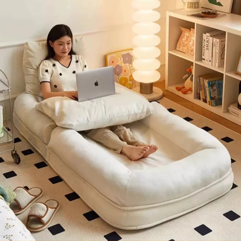 Human dog bed, lazy sofa, can lie down and sleep, internet celebrity tatami, foldable balcony, bedroom, small sofa,lounge chair