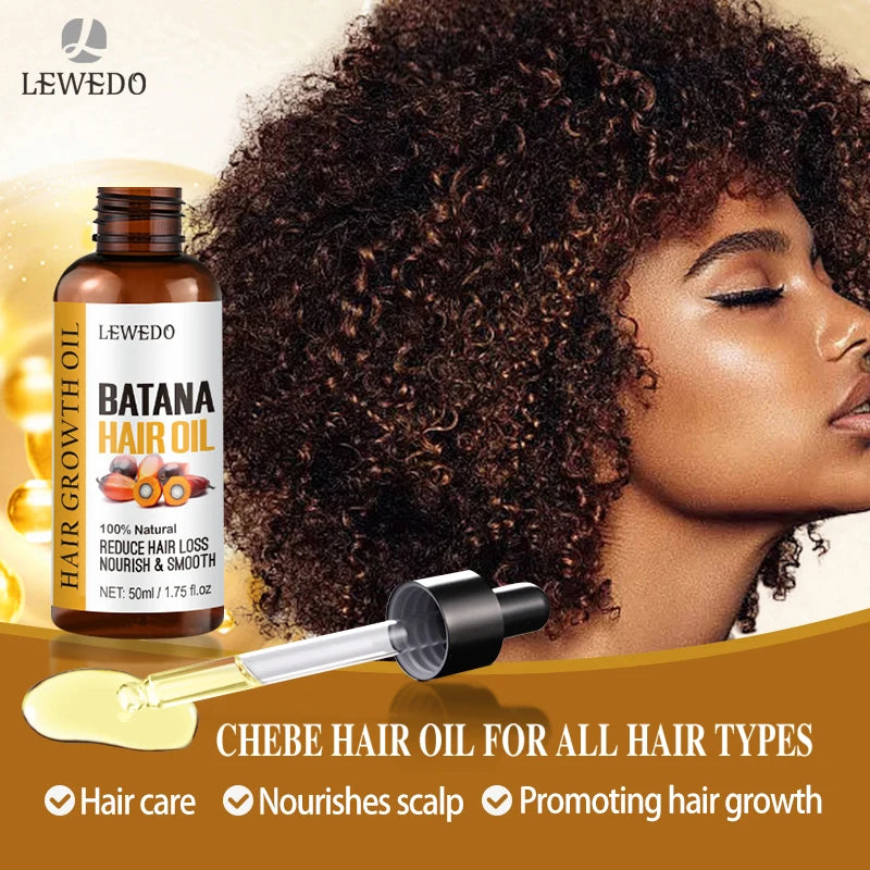 Lewedo Naturals Batana Oil Fast Hair Growth for Men Women Pure Batana Oil Nourish Shiny Hair Healthy Hair Care Anti Hair Loss