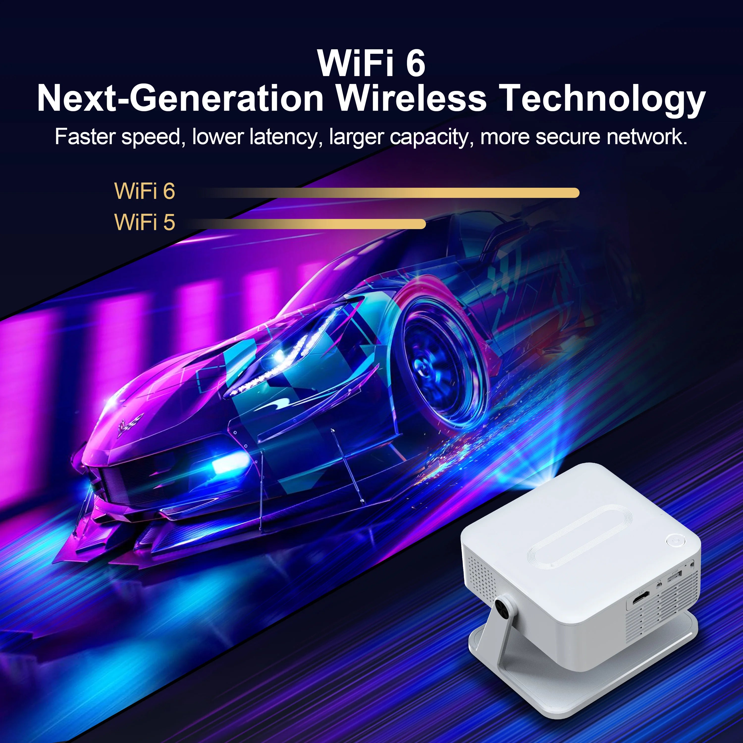 Xnano HA109 Smart HD Portable Projector (Android 11)