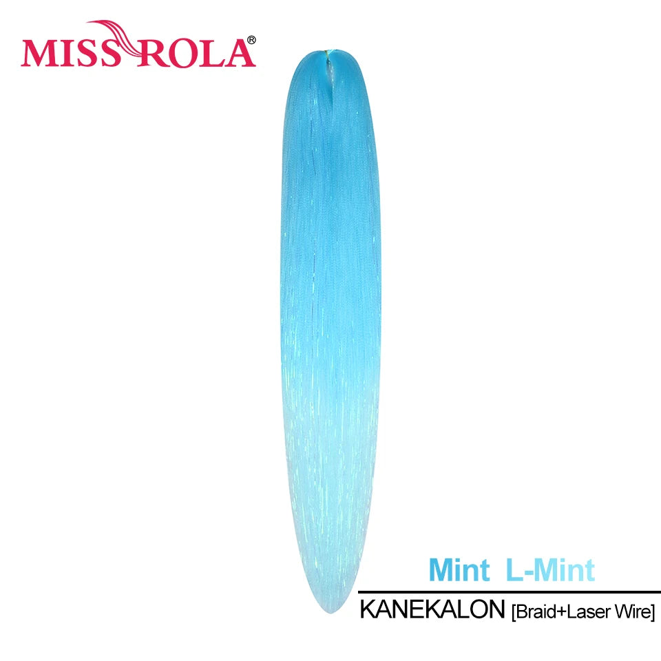 Miss Rola Synthetic 22 Inch 60G Kanekalon Hair Tinsel Wire Jumbo Braid Yaki Straight Hair Extension Twist Braid Bulk Wholesale