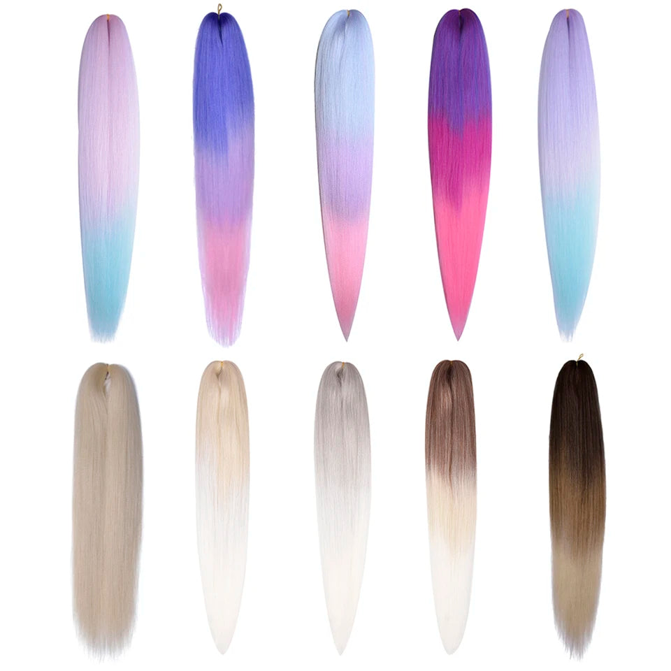 MISS ROLA Synthetic Kanekalon Hair 3 PCS  Jumbo Braids 22 Inches 60g Yaki Straight Hair Extension Pre Stretched Wholesale