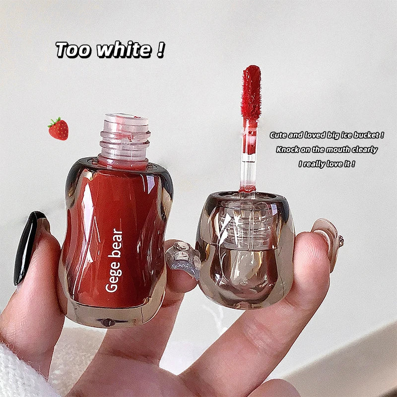 Gege Bear Crystal Lip Balm Moisturizing Lip Gloss Oil Jelly Lipgloss Long Lasting Liquid Lipstick Hydrating Tinted Lip Makeup