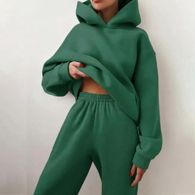 Plus Size Fashionable Long Sleeve Sweatshirt And Pants Set Autumn Winter Women's Casual Wear Two Piece Suit Comfortable plus ...