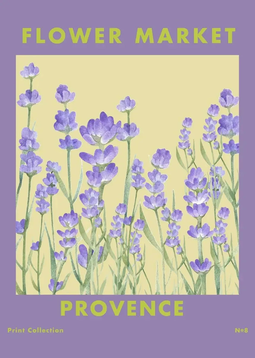 Boho Flower Market Retro Wall Art – Minimalist Canvas Print