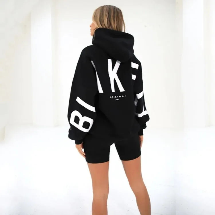 Women’s Printed Pullover Hoodie – Cozy Long Sleeve Sweatshirt