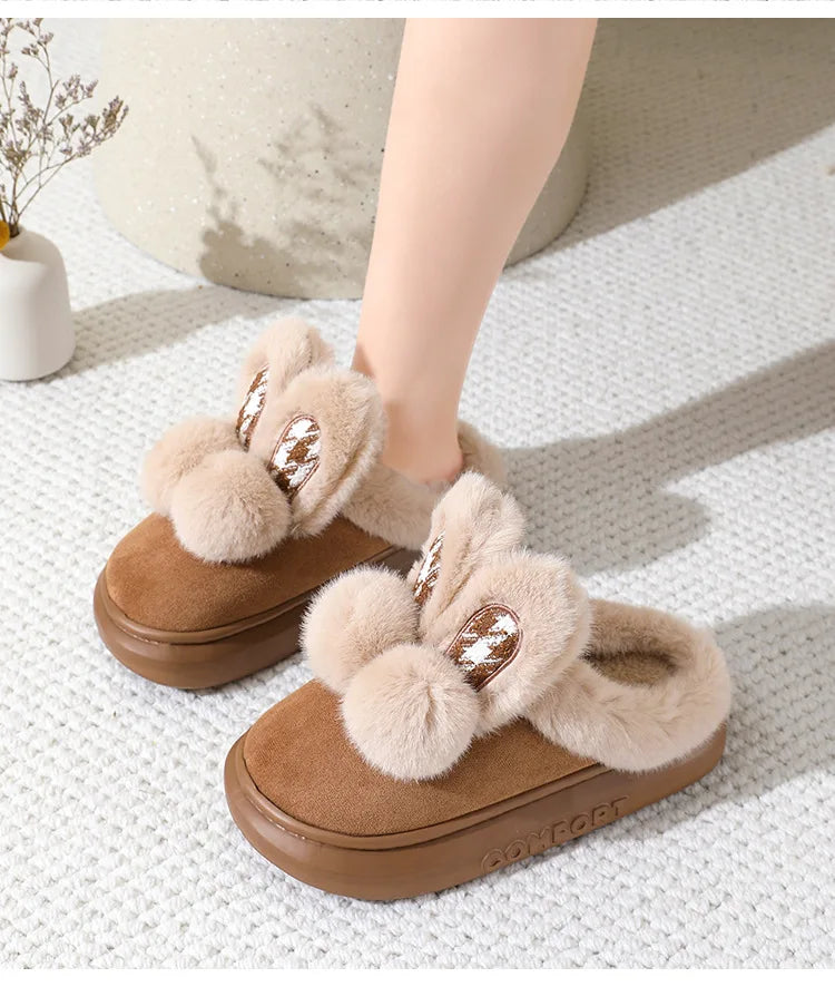 New Adorable Kitty Claw Slippers Women's Home Shoes Non Slip Furry Mules Female Fashion Warm Fluffy Slides Outdoor Cat Slippers