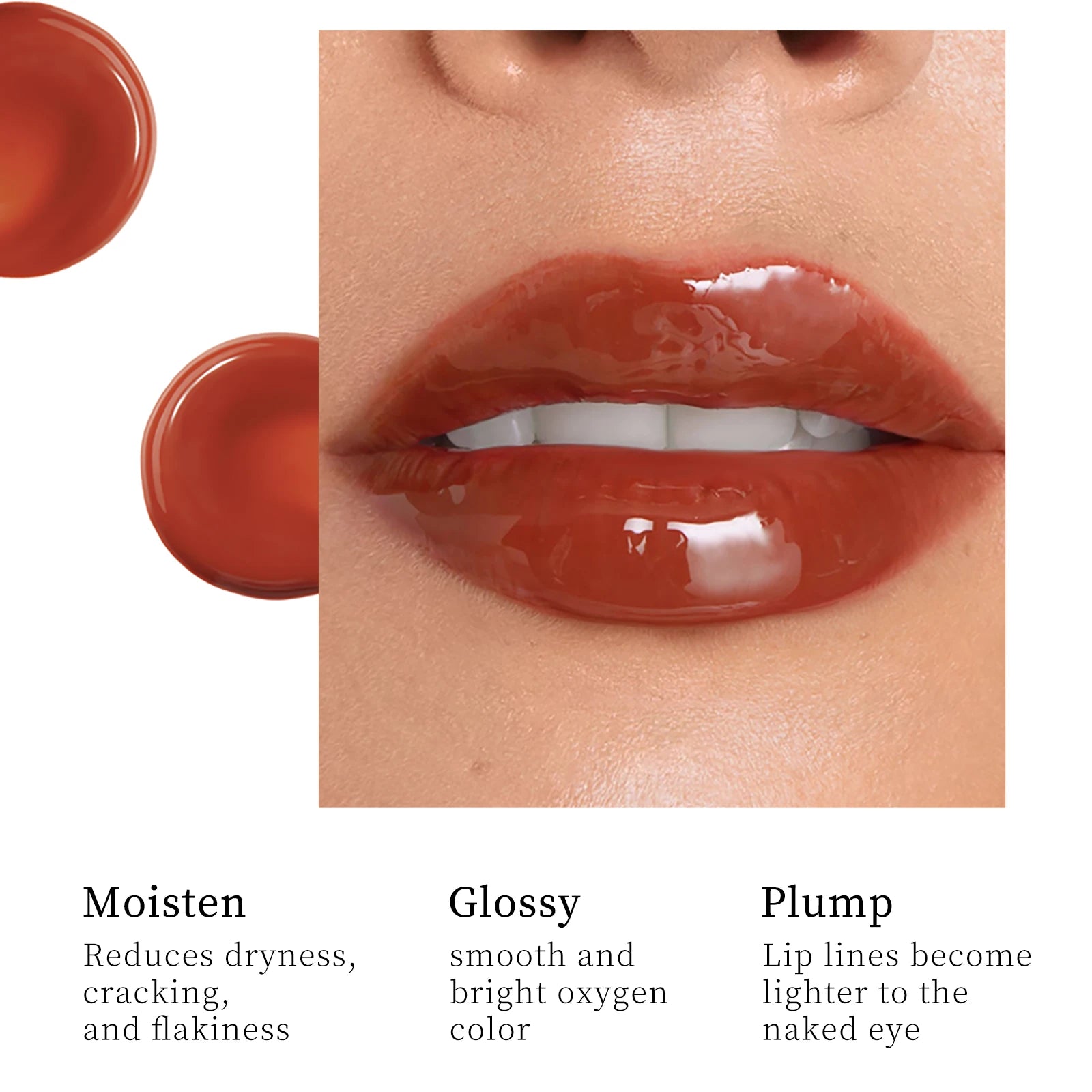 OCheal 5 colors Moisturizing Lip Mask Glaze Colored Lipstick Glass Colored Lip Gel Lip Balm Lipstick Lip Color Mouth Beauty
