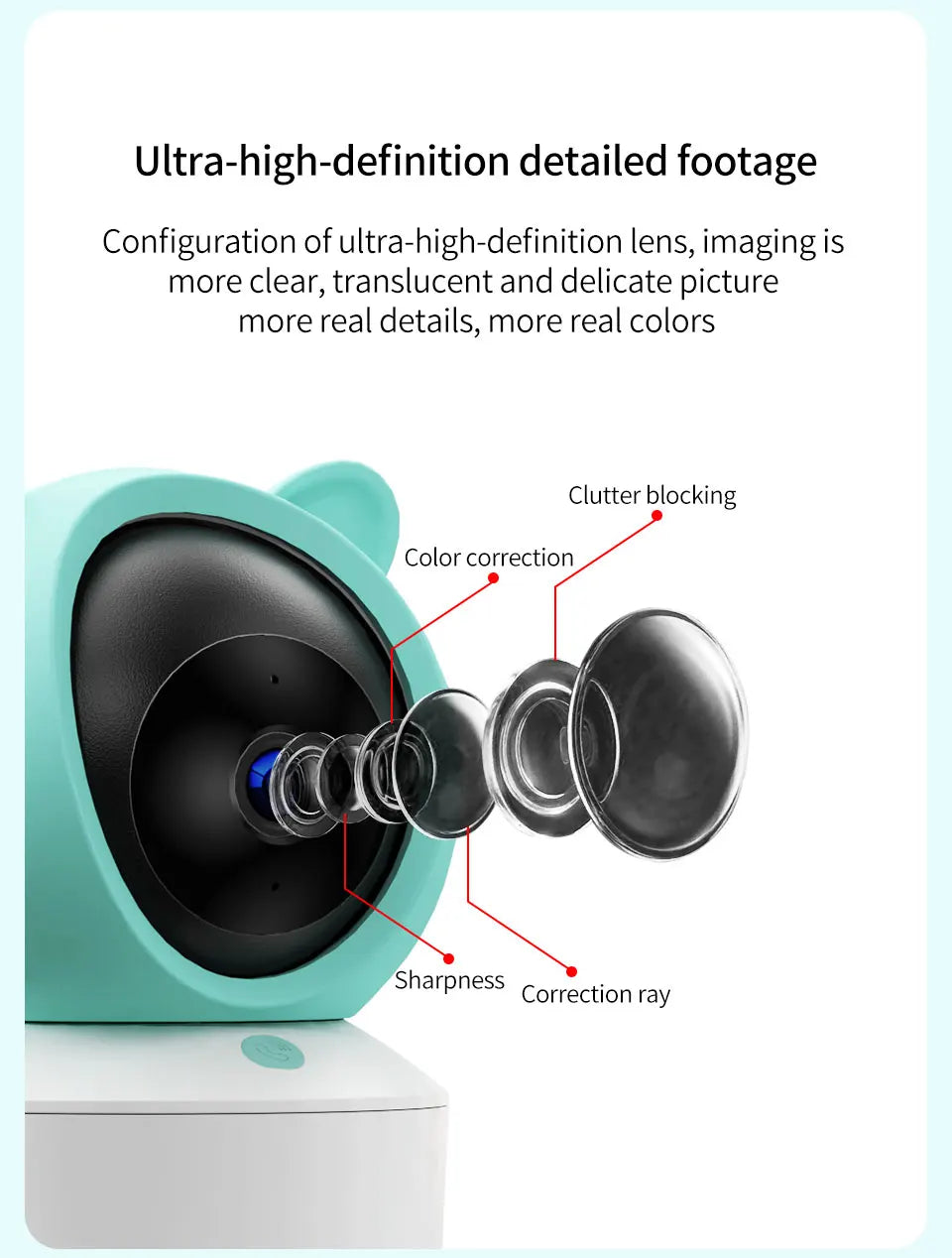 DANMINI 5 "tuya baby monitor 2K high definition WiFi remote mobile APP control up, down, left and right rotation gimbal camera