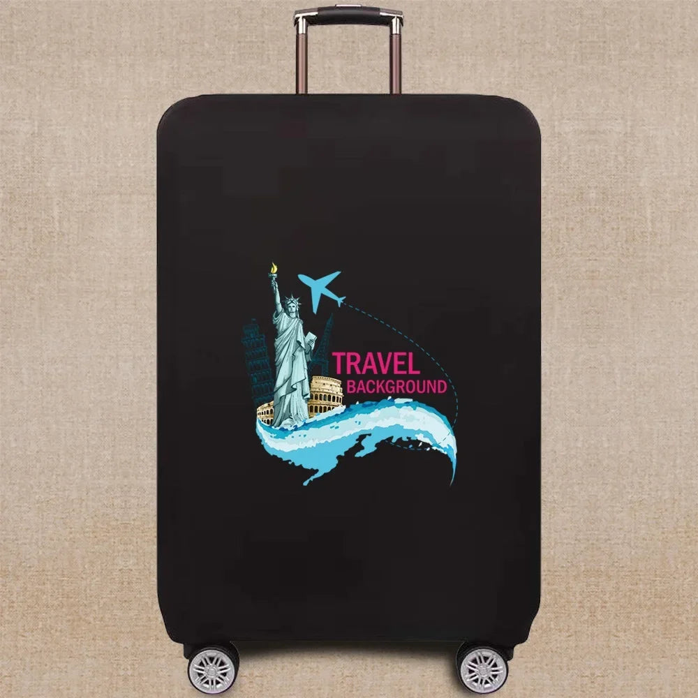 Travel Elastic Protective Cover Luggage Case Travel Global Pattern Series Luggage Cover 18-32inch Travel Accessories