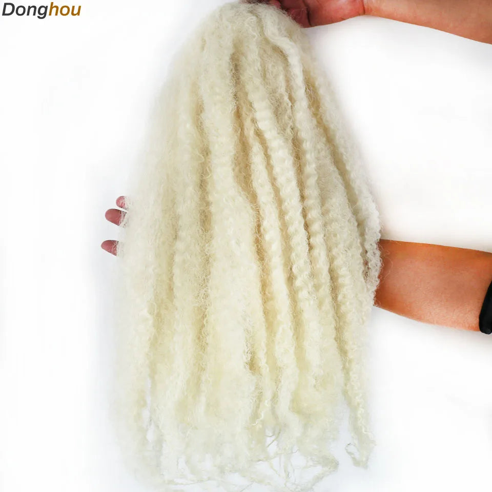 DONGHOU Marley Twist Braiding Hair — 18" Synthetic Afro Twist for Faux Locs & Crochet (1–6 Packs)