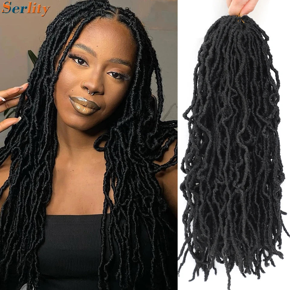 Serlity Faux Locs Extensions — 36"/24"/18" Soft Goddess Dreadlocks Crochet Hair
