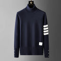 High end luxury brand sweater men personality trend ribbon striped round neck Knitwear autumn and winter Korean casual pullover