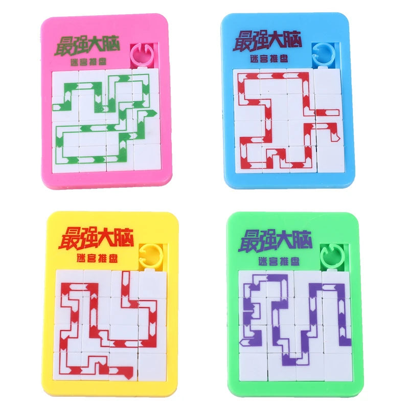 6PCS Random Number Puzzle Plastic Moving Sliding Early Education Animal Children's Jigsaw Puzzle Toy School Kindergarten Gift