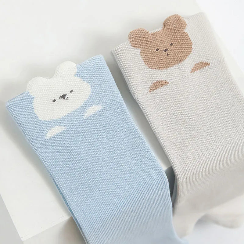 3 Pairs a Lot MILANCEL Spring Baby Stockings 0-3T Cartoon Animal Girls Over-the-Knee Socks Color Blocking Toddler Boys Socks
