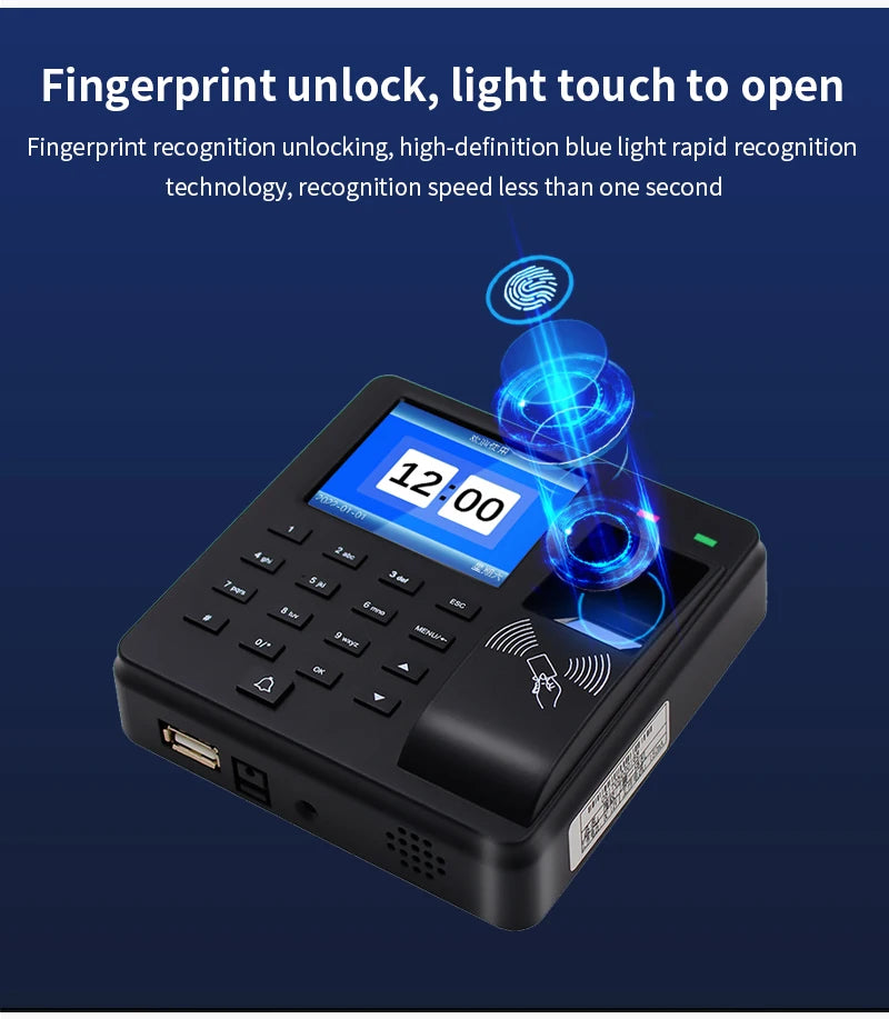 Asia-Teco M10H Fingerprint Time & Access Terminal (2.4" TFT)