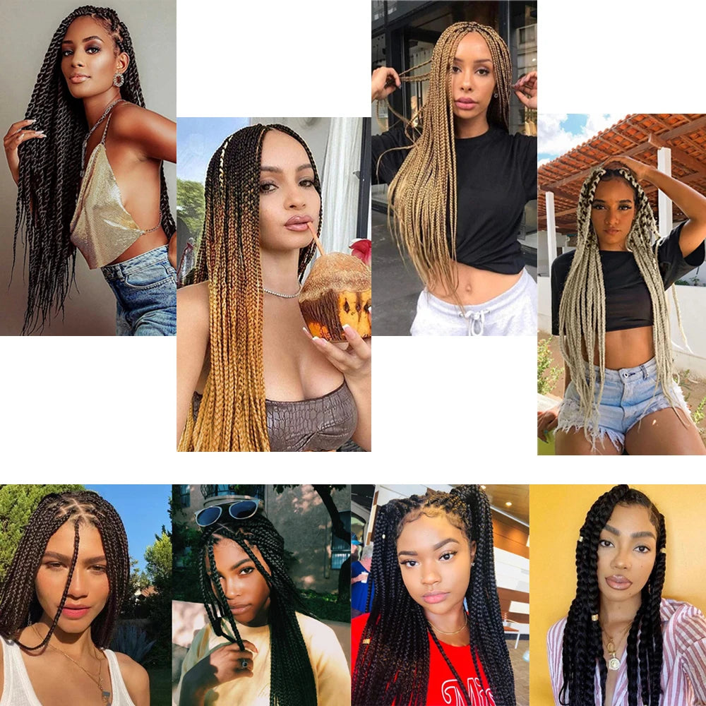 Braiding Hair Pre Stretched Synthetic Braid Extensions Jumbo Braid for Senegalese Passion Twist Box Braid Hair Bundles IPARTY