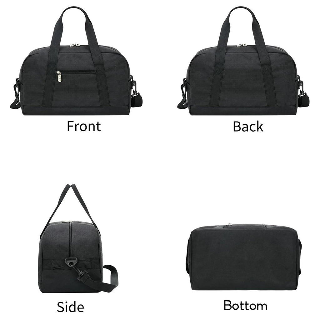 Fitness bag, handbag crossbody bag,luggage bag, lightweight multi compartment,double zipper design,suitable for overnight travel