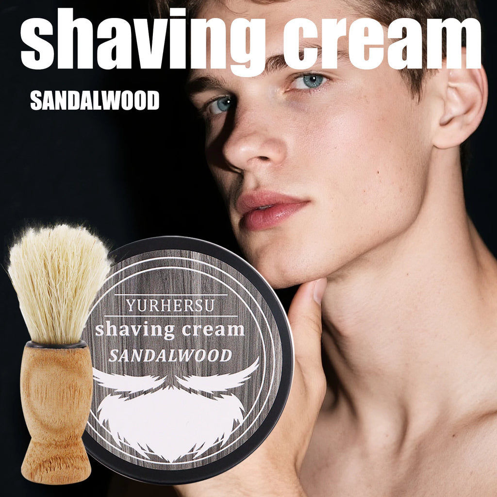 Sandalwood Shaving Soap 80g, Natural Glycerin Based, Rich Lather for Men, Barber Grade, Luxury Shave, Moisturizing & Soothing