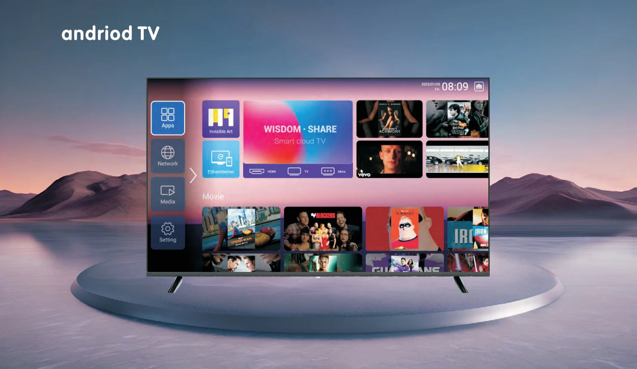 LED Smart TV with WiFi & for Bluetooth 4K UHD Frameless TV Available in Sizes 32inch and Larger for Hotels