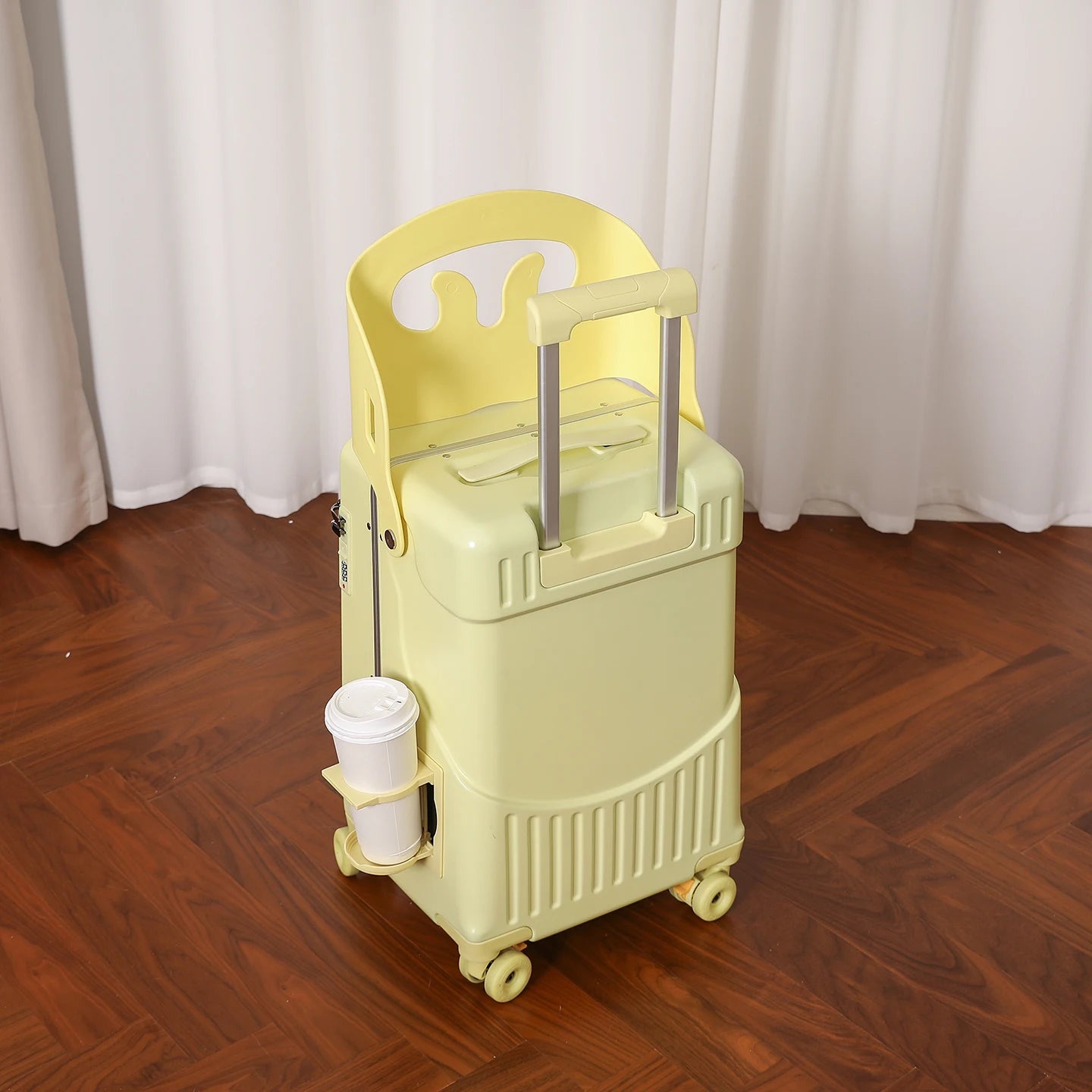 BunnyFly Kid Mom Suitcase with Seat for Children Can Sit To Ride Trolley Luggage Baby Travel Carry Case Multifunction Boardable