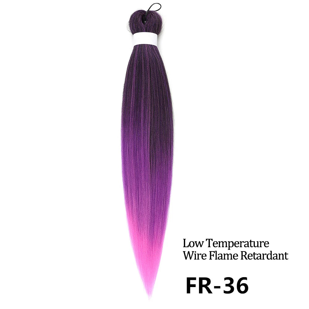 Chorliss Pre-Stretched Jumbo Braids — 24"/26" Synthetic Yaki Ombre (80–90 g, 105 Colors)