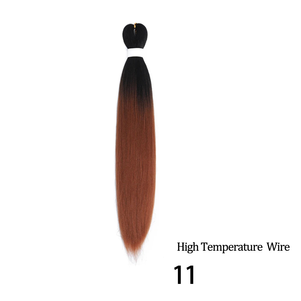 Chorliss Pre-Stretched Jumbo Braids — 24"/26" Synthetic Yaki Ombre (80–90 g, 105 Colors)