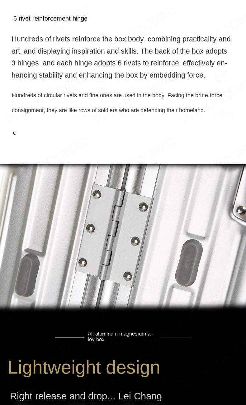 Top Quality Customization 100%  Aluminum-magnesium travel Boarding Rolling Luggage Perfect for Spinner brand Travel Suitcase