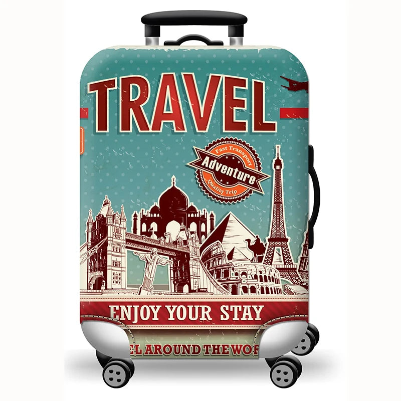 Hot Thick Elastic World Luggage Protective Cover Zipper Suit for 18-32 Inch Bag Suitcase Covers Trolley Cover Travel Accessories