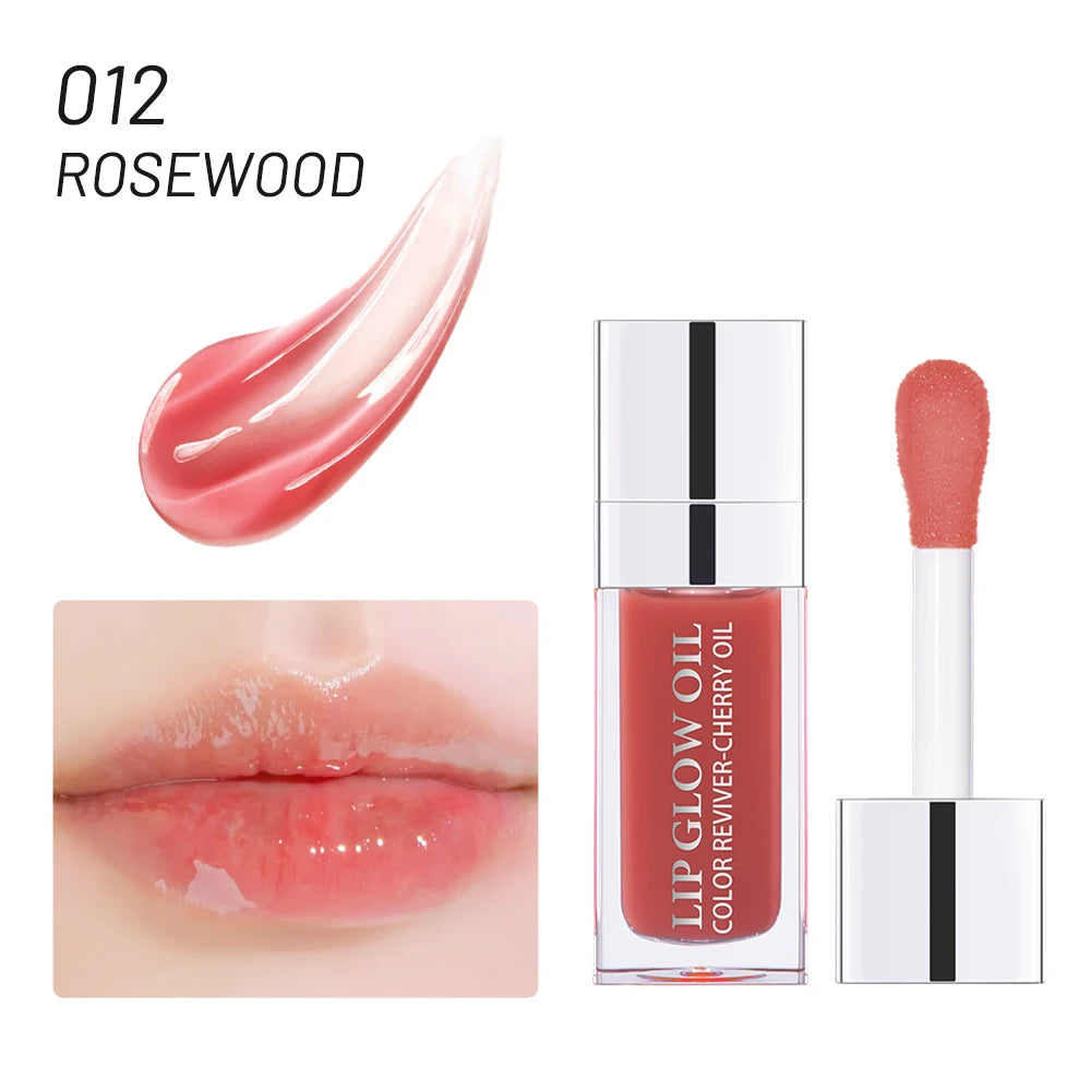 Crystal Jelly Moisturizing Lip Oil Plumping Lip Gloss Makeup Sexy Plump Lip Glow Oil Tinted Lip Plumper