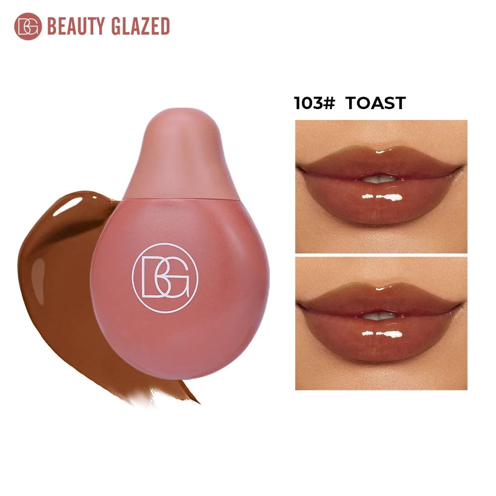 BEAUTY GLAZED 4Color Lipgloss Lip Oil Teens Moisturizing Lipstick Lip Balm High Shine And Lip Gloss Long-Lasting Dry Lip Care