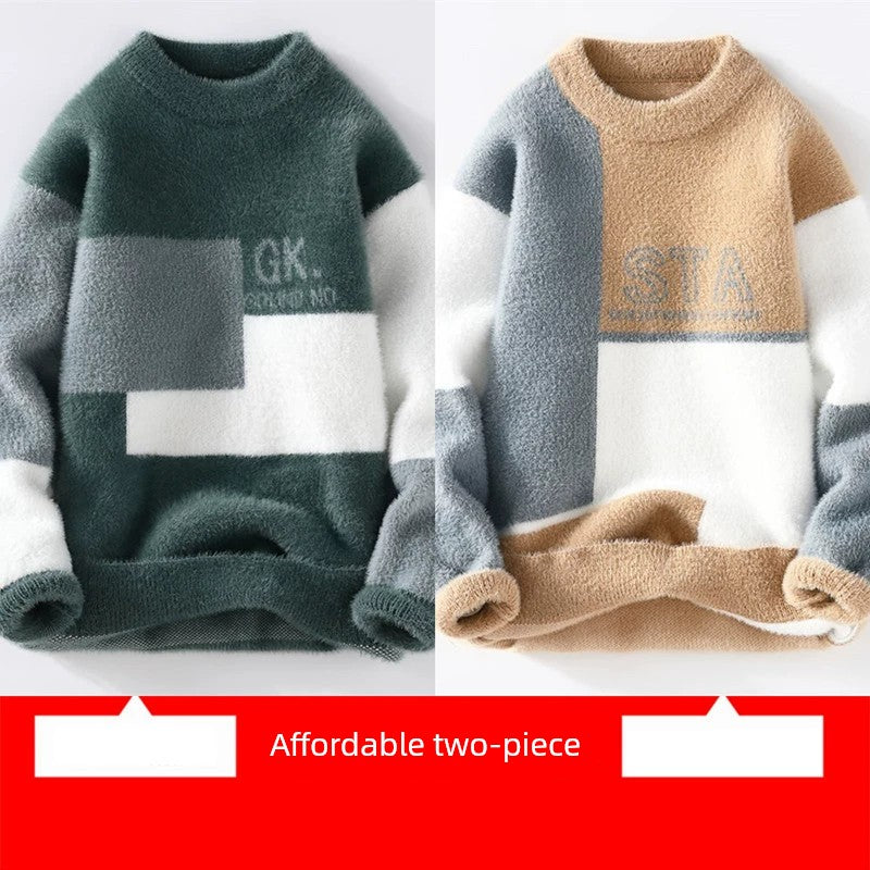 Teenager Half-High Collar Students Warm-Keeping Top Base Shirt