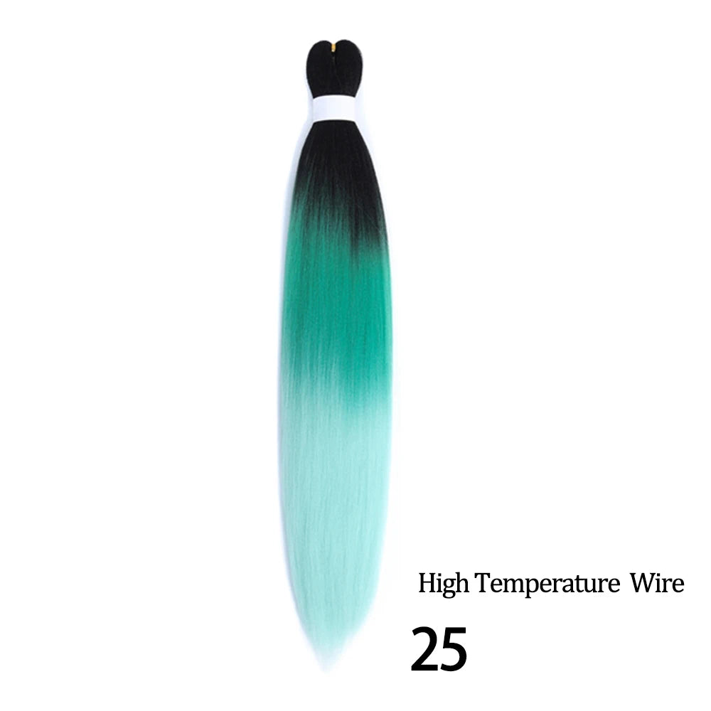 Chorliss Pre-Stretched Jumbo Braids — 24"/26" Synthetic Yaki Ombre (80–90 g, 105 Colors)