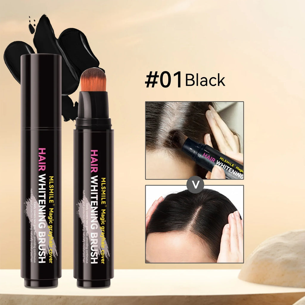 Hair Dye Pen Hair Root Touch Up Black Brown Hair Color Stick Disposable Hair Dye Cream Brush Easy To Carry Magic Stick