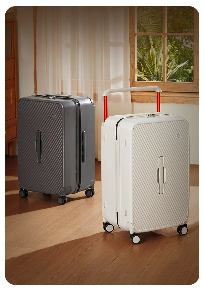 Mixi Large-Capacity Suitcase Trolley Case 26inch Checked in Hardside Rolling Wheels Luggage Wide Handle Travel Suitcases Trunk