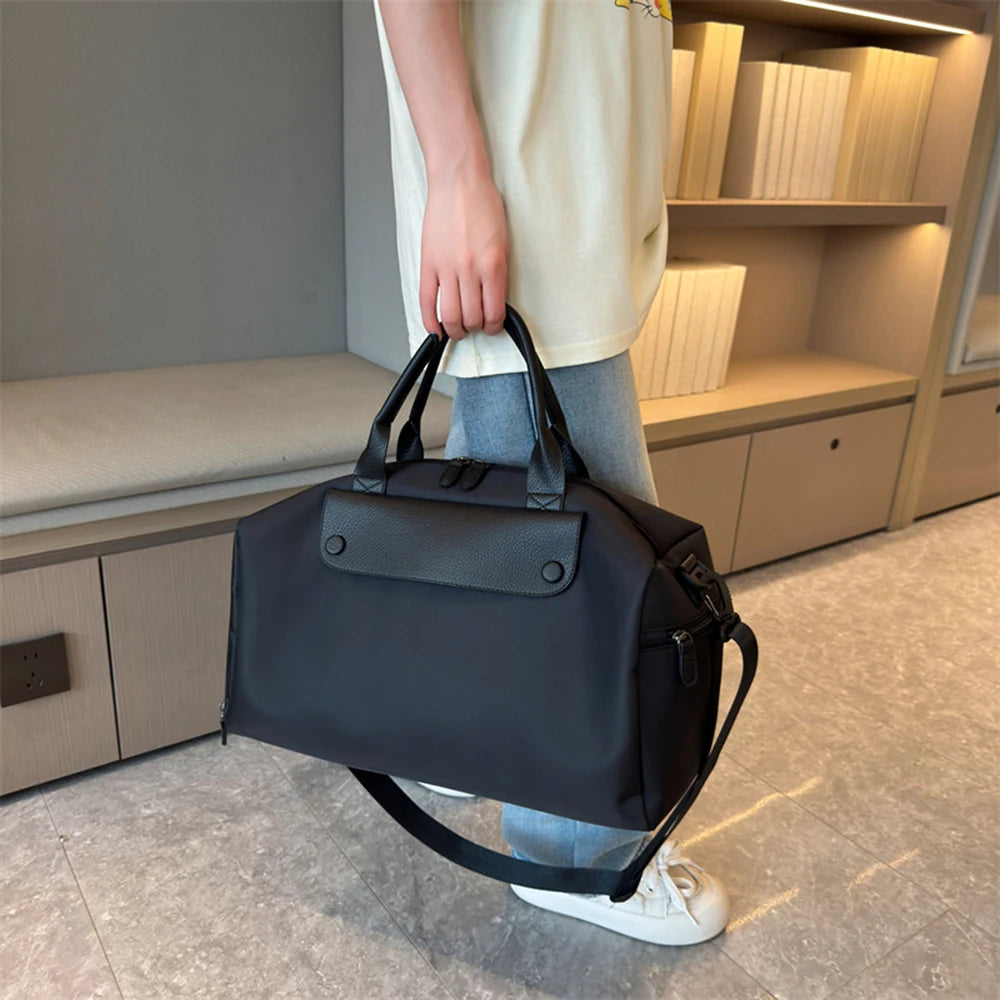 Travel Duffle Large Capacity Handbag Custom Name Canvas Business Trip Storage Bag Personalized Crossbody Bag Luggage Tote Bag