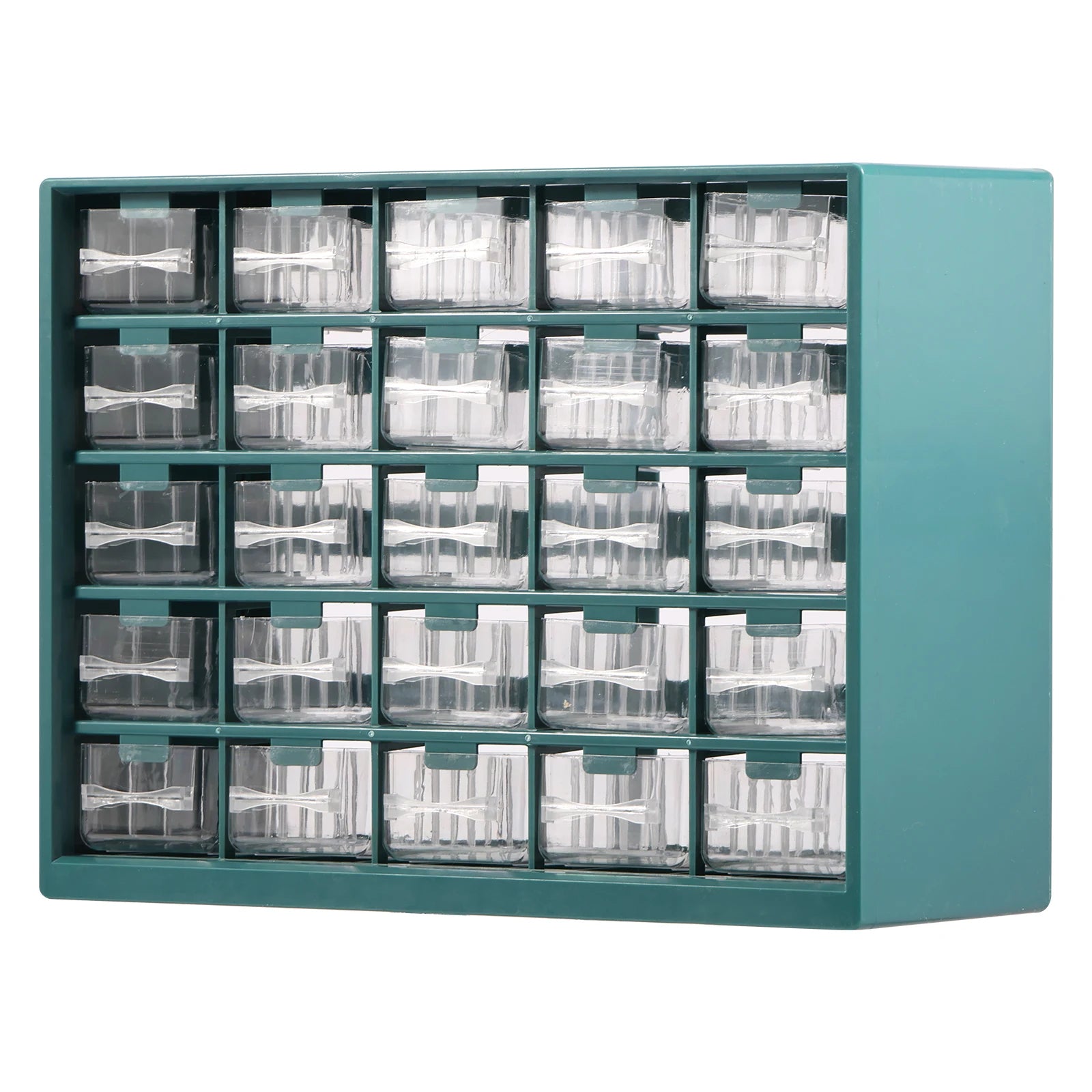 25 Drawer Plastic Drawer Storage Cabinet Storage Hardware and Craft Cabinet with 50 Removable Dividers for Bead Lego Storage