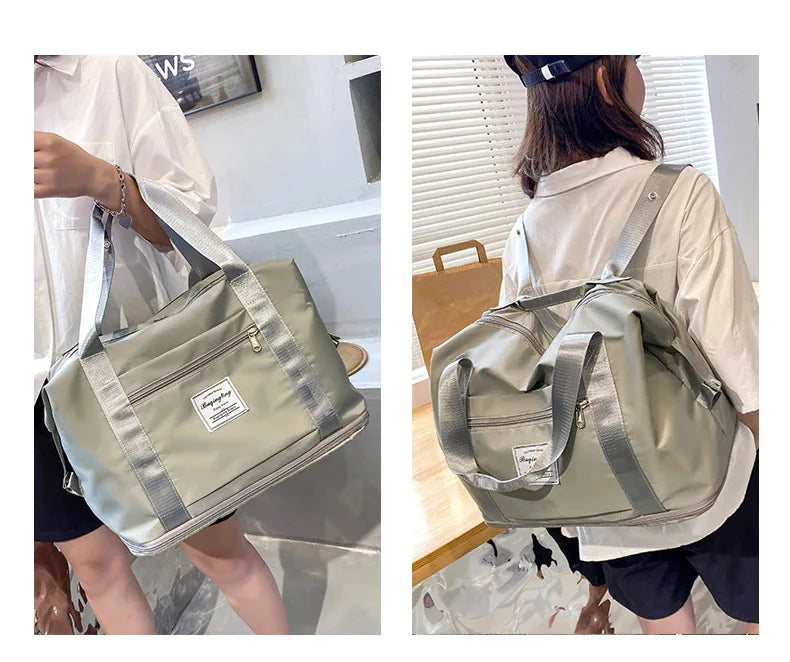 Large Capacity Expanding Double back Travel Bags Luggage Organizer Bag Handbag Waterproof Foldable Travel Clothes Storage Bag