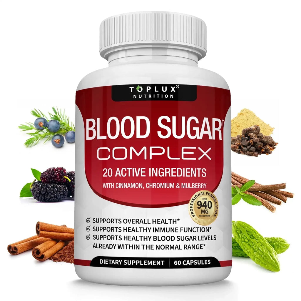 Taoters Blood Sugar Complex — Vitamin C & E with Chromium, ALA & Botanicals (60 Capsules)
